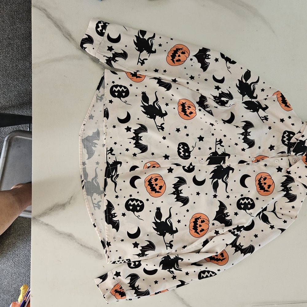 SHEIN Halloween Blouse - Black and Orange